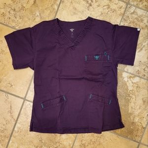 Med Couture purple scrub top